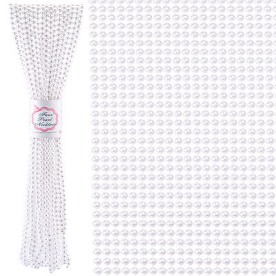 ABONDEVER 32Pcs 6mm Faux White Pearl Beads Necklaves Bulk Party Favor Plastic Play Pearl Necklaces for Women Pearls for Flapper Tea Party Gatsby 20's Wedding Decorations