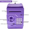 HUSAN Piggy Banks Money Banks for Kids, Electronic Password Code Money Banks ATM Banks Box Coin Bank for Children Boys and Girls (Purple Gold) view 3