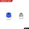 RCAWD 12mm Aluminum Wheel Hex Drive Hub Adaptor (4P) & M4 Locknut (4P) RC Model Car Parts Blue(Orange) view 3