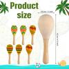 Charniol 24 Pack DIY Wood Kids Maracas - Unfinished Hand Painted Party Favors Mini Wooden Fiesta for Painting Craft Mexican Birthday Baby Shower Luau Party Decor Instruments view 2