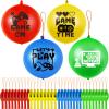 32 Pcs Video Game Punch Balloons Pixelated Punch Ball Pixel Video Game Balloons Latex Balls Toys for Birthday Party Favors Supplies, Goodie Bag Filler(Blue, Red, Yellow, Green) view 1