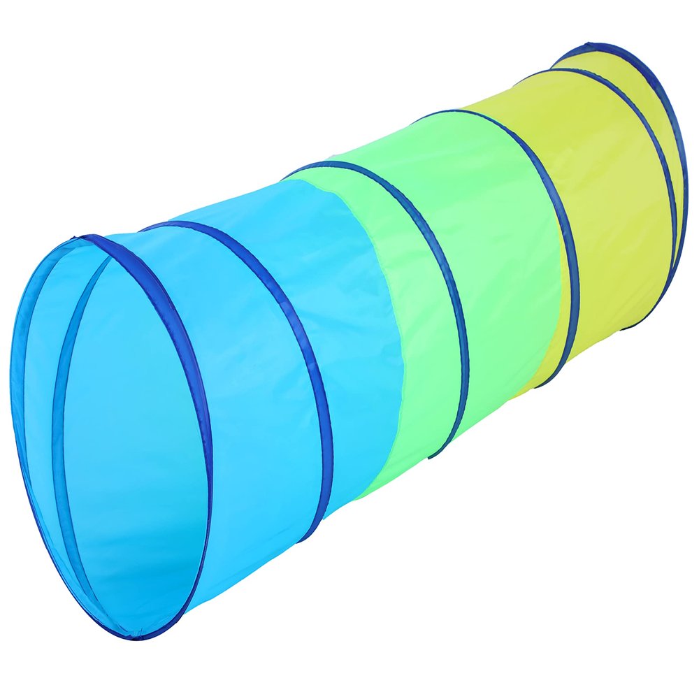 PigPigPen Kids Tunnel for Toddlers,Pop Up Play Tunnel Tent for Babies or Dogs, Indoor & Outdoor Toys for Kids Backyard Playset (Yellow,Green,Blue Play Tent)