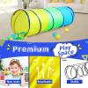 PigPigPen Kids Tunnel for Toddlers,Pop Up Play Tunnel Tent for Babies or Dogs, Indoor & Outdoor Toys for Kids Backyard Playset (Yellow,Green,Blue Play Tent) view 3