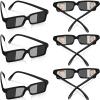 6 Pack Rear View Mirror Sunglasses Real Detective Glasses for Kids Anti Track See Behind You with Inside The Lens Mirrors Detective Gadgets for Party Favor Kids Secret Agent Costume Props view 1