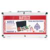 Maverick Texas Hold 'Em Poker Set with Aluminum Case, 300 11 Gram Casino Poker Chips, 2 Decks of Maverick Playing Cards, 5 Red Dice, and 3 Buttons Casino Game for Adults view 3