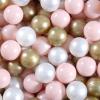 GOGOSO Ball Pit Balls for Toddles Kids Plastic Ballpits Accessories Crush Proof Durable Fun Shape Play Baby Bath Toys,2.15inch 100count Pink+Brown+White view 1