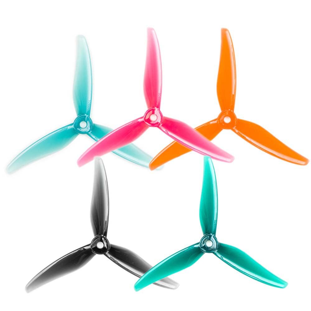 10Pair Gemfan Hurricane 51466 V2 MCK 3 Blade/Tri-Blade 5.1 Inch Propeller CW CCW Props Compatible for 2207 2208 2205-2306 Brushless Motor FPV Racing Drone(10CW + 10CCW)