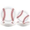 72pcs Baseball Party Supplies Bundle Paper Plates Set Disposable Baseball Party Dinner Dessert Plate Birthday Tableware Decorations Favors for Boys and Girls, Including 36pcs 9" and 36pcs 7" Plates view 1