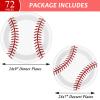 72pcs Baseball Party Supplies Bundle Paper Plates Set Disposable Baseball Party Dinner Dessert Plate Birthday Tableware Decorations Favors for Boys and Girls, Including 36pcs 9" and 36pcs 7" Plates view 2