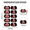 100 Pcs Sports Under Eye Black Strips Stickers for Kids - Baseball Football Softball Lacrosse Fans Eye Black Stickers for Themed Party Game Day Supplies view 4