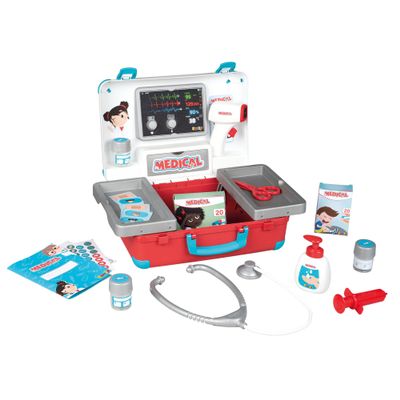 Smoby - Medical Case - Imitation Doctor Toy - 12 Accessories - Mechanical Functions - From 3 Years Old - Made in France