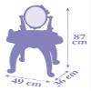 Smoby 7600320244 Pretend Dress up Vanity Table, Purple, One Size view 4