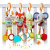 TUMAMA 4 Pack Baby Toys for 0 3 6 9 12 Months, Hanging Crib Toys for Newborn Infant Development, Car Seat Stroller Soft Plush Rattles Toy for Babies view 1