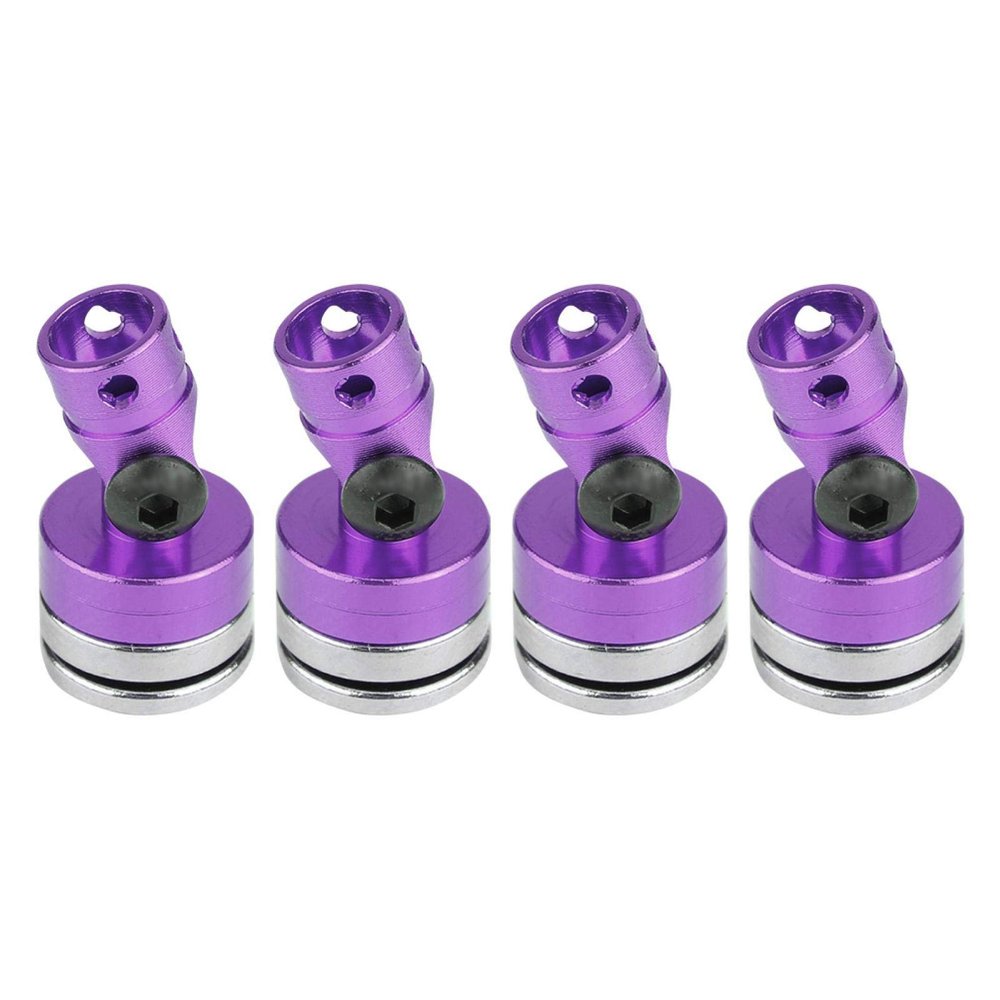 4pcs Aluminum Body Post Mount,Body Post Mount,Magnetic Invisible Body Post Mount,for for SCX10 4WD 1:10 RC Car (Purple), Body Post Mount,4pcs Aluminum Body Post Mount,MagnBody Post Mount Invi