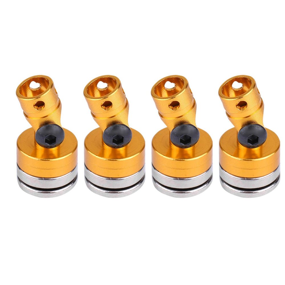 4pcs Aluminum Body Post Mount,Body Post Mount,Magnetic Invisible Body Post Mount,for for SCX10 4WD 1:10 RC Car (Yellow), Body Post Mount,4pcs Aluminum Body Post Mount,MagnBody Post Mount Invi