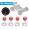 Pilipane Remote Control Car Wheel Hex Lock Nut, Aluminum Alloy Wheel Nut with 4 pac Gasket, Fit for wltoys 1/14 144001 RC Car Upgrade(Red A949-49R) view 3