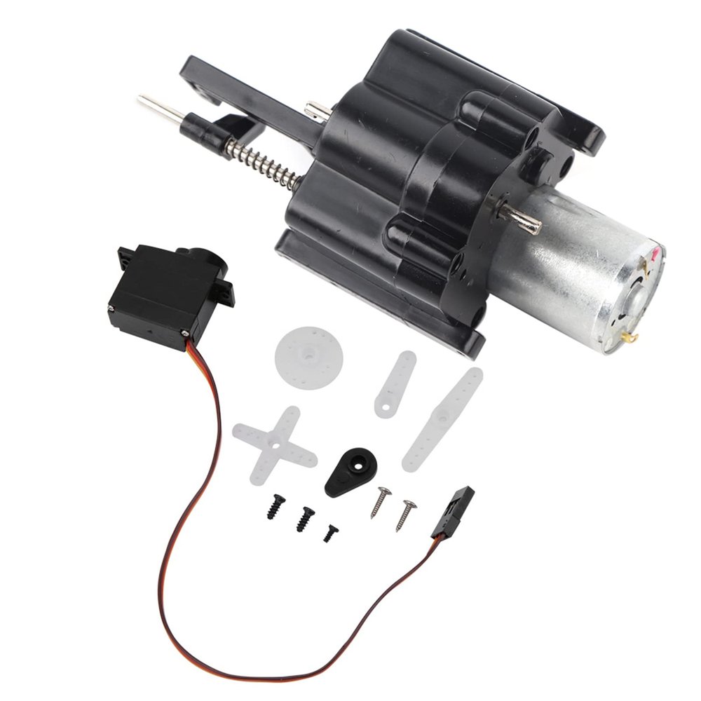 Pilipane RC Gearbox Servo, Metal Gear Digital Servo Motor, 2 Speed Gearbox and Shifter Servo Parts Fit for 1 : 16 WPL RC Car Upgrade Accessory