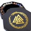 Soar Forge Dice Tray for DND and RPG - Beautiful Gold Valknut and Dragon 9 Inch Rolling Tray Compatible with Dungeons and Dragons and Tabletop RPGs - Box Storage to Protect Dice view 1