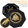 Soar Forge Dice Tray for DND and RPG - Beautiful Gold Valknut and Dragon 9 Inch Rolling Tray Compatible with Dungeons and Dragons and Tabletop RPGs - Box Storage to Protect Dice view 2