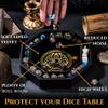 Soar Forge Dice Tray for DND and RPG - Beautiful Gold Valknut and Dragon 9 Inch Rolling Tray Compatible with Dungeons and Dragons and Tabletop RPGs - Box Storage to Protect Dice view 3