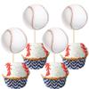 Gyufise 36Pcs Baseball Cupcake Toppers Assembled Sport Theme Ball Cupcake Picks Baseball Theme Baby Shower Kids Birthday Party Cake Decorations view 1