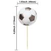 Gyufise 36Pcs Soccer Ball Cupcake Toppers Sports Theme Football Cupcake Food Picks for Sport Balls Theme Baby Shower Wedding Birthday Party Cake Decorations Supplies view 2