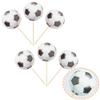 Gyufise 36Pcs Soccer Ball Cupcake Toppers Sports Theme Football Cupcake Food Picks for Sport Balls Theme Baby Shower Wedding Birthday Party Cake Decorations Supplies view 3