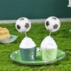 Gyufise 36Pcs Soccer Ball Cupcake Toppers Sports Theme Football Cupcake Food Picks for Sport Balls Theme Baby Shower Wedding Birthday Party Cake Decorations Supplies view 4