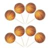 Gyufise 36 Pack Basketball Cupcake Toppers Star Sports Ball Cupcake Picks Baby Shower Basketball Sports Players Theme Birthday Party Cake Decorations Supplies view 3