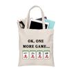 BDPWSS Mahjong Player Tote Bag Mahjong Lover Gift OK One More Game Funny Mahjong Fans Gambling Storage Bag (More game TG) view 1