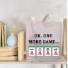 BDPWSS Mahjong Player Tote Bag Mahjong Lover Gift OK One More Game Funny Mahjong Fans Gambling Storage Bag (More game TG) view 3