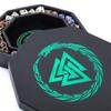 Soar Forge Dice Tray for DND and RPG - Beautiful Green Valknut and Dragon 9 Inch Rolling Tray Compatible with Dungeons and Dragons and Tabletop RPGs - Box Storage to Protect Dice view 1