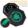 Soar Forge Dice Tray for DND and RPG - Beautiful Green Valknut and Dragon 9 Inch Rolling Tray Compatible with Dungeons and Dragons and Tabletop RPGs - Box Storage to Protect Dice view 2