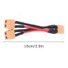 XT60 Parallel Battery Connector,XT60 Parallel Cable,XT60 Female Male Cable,14AWG Cable Extension Y Splitter,for RC Lipo 1 Female to 2 Male (1 male and 2 female), XT60 Parallel Cable,XT60 Parallel view 3