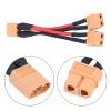 XT60 Parallel Battery Connector,XT60 Parallel Cable,XT60 Female Male Cable,14AWG Cable Extension Y Splitter,for RC Lipo 1 Female to 2 Male (1 male and 2 female), XT60 Parallel Cable,XT60 Parallel view 4