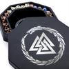 Soar Forge Dice Tray for DND and RPG - Beautiful Valknut and Dragon 9 Inch Rolling Tray Compatible with Dungeons and Dragons and Tabletop RPGs - Box Storage to Protect Dice view 1