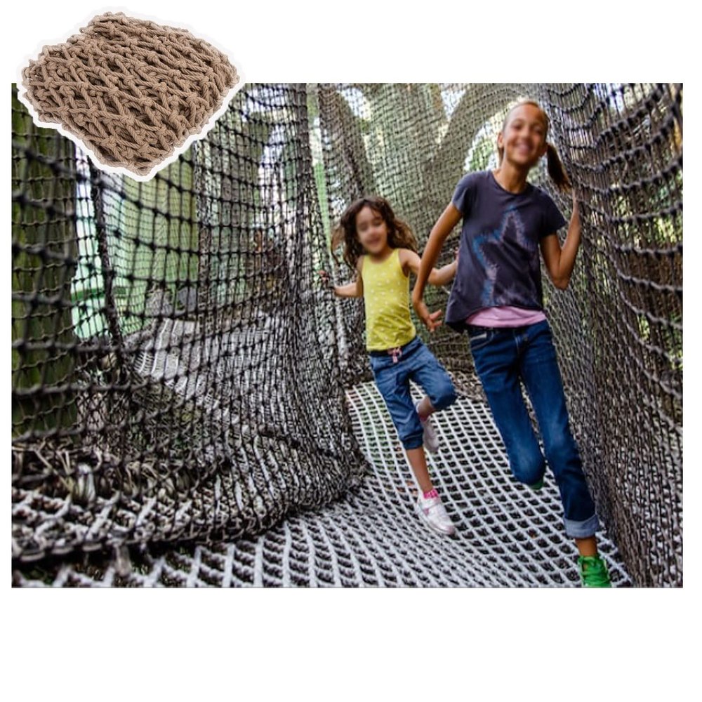 Rope Netting Playground Climbing Net Safety Nets Cargo Rope Ladder Truck Trailer Heavy Duty Rope Hemp Netting Child Treehouse Swingset Fence Net Decor Mesh Outdoor Rock (Size : 1 * 2m(3 * 7ft))