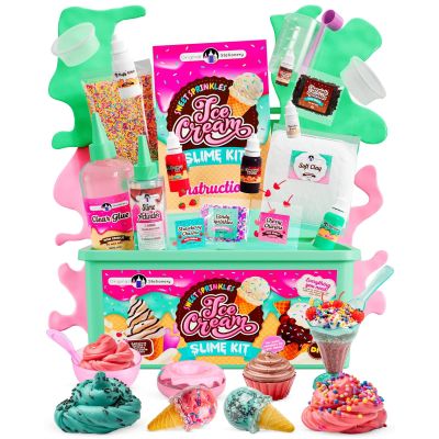 Original Stationery Sweet Sprinkles Ice Cream Slime Kit for Girls Ages 7-12, DIY Slime Set to Create Sundaes, Donuts & Cupcake Slimes, Fun Creative Craft Toy, Easter & Birthday Gift for Kids