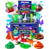 Original Stationery Dinosaur Galaxy Slime Kit for Boys Ages 7-12, DIY Glow-in-The-Dark Slime Set with Glitter & Dinosaur Toys, Fun Space-Themed Craft Activity, Easter for Kids view 1