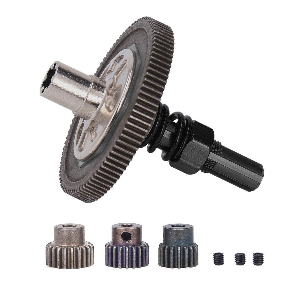 Dilwe RC Car Gear Set, 91T Big Gear with 17T, 19T, 21T Pinion, Slipper Gear Set Compatible for Arrma Senton 1/10, for Granite, for Big Rock, for Vorteks, for Typhon, etc(Black)
