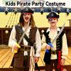 Halatool 6 Set Pirate Accessories for Kids, Include 6 Felt Pirates Hats with 6 Eye Patches and 6 Mustaches, Pirate Costume Accessories for Halloween, Masquerade, Cosplay, Party Favors Decor view 2