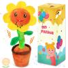 Easfan Singing Dancing Sunflower Talking Toy Electric Musical Plush Repeat What You Say Funny Speaking Interactive Toy Birthday for Kids, 14" view 1