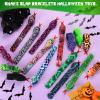 WhistenFla 16Pcs Snake Slap Bracelets, Reptile Party Favors Snake Snap Bracelet Fuzzy Animal Slap on Bracelet for Kids Reptile Birthday Party Supplies Christmas Gifts view 3
