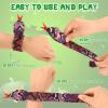 WhistenFla 16Pcs Snake Slap Bracelets, Reptile Party Favors Snake Snap Bracelet Fuzzy Animal Slap on Bracelet for Kids Reptile Birthday Party Supplies Christmas Gifts view 4