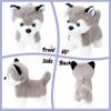Hopearl Walking Husky Interactive Electronic Pet Musical Dog Toy Remote Control Leash Animated Puppy Singing Barking Wagging Tail Touch Recognition Gifts for Toddlers Birthday, Gray, 9'' view 3