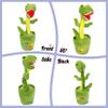 Hopearl Glowing Dancing Dinosaur Toy Repeats What You Say Talking T-Rex Toy Wriggle Singing Mimicking Twisting Light Up Interactive Animated Toy Speaking Plush Gift for Kids, Green, 13'' view 3