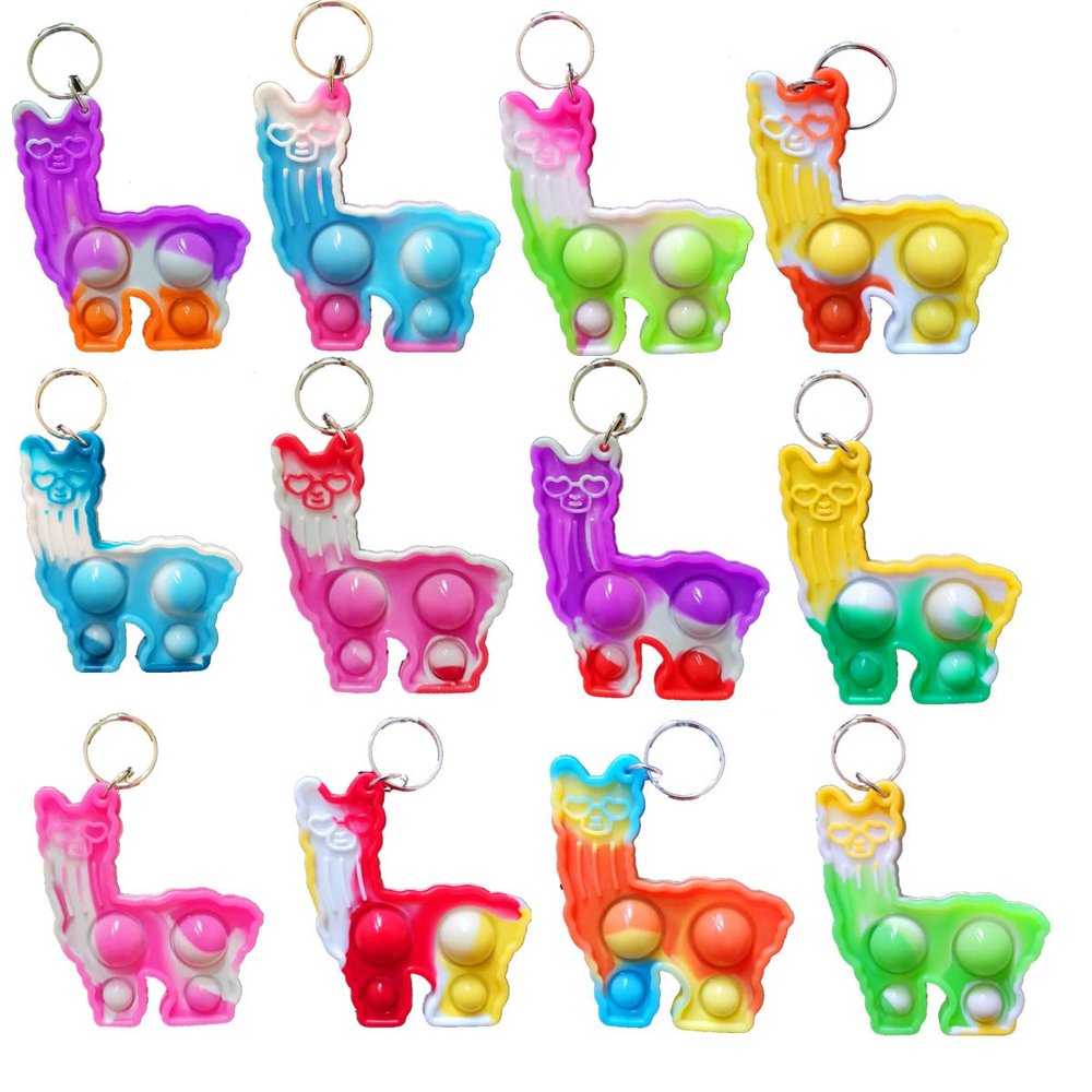 20 Packs Llamas Funny Summer Present Unique Mini Item Assorted fidgets Toys for Kids Children Classroom Students Gifts from Teacher,Alpaca Birthday Party Bubble Favors