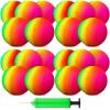 Vinsot 12 Pack 8.5 Inch Playground Balls Kickball Bulk, Bouncy Balls for Kids Inflatable Bouncing Handball with Hand Pump for Indoor Outdoor Games(Rainbow,8.5 Inch) view 1