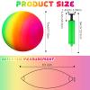 Vinsot 12 Pack 8.5 Inch Playground Balls Kickball Bulk, Bouncy Balls for Kids Inflatable Bouncing Handball with Hand Pump for Indoor Outdoor Games(Rainbow,8.5 Inch) view 3
