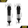RCAWD Shock Absorber Damper for LOSI 1/10 Lasernut U4, Tenacity DB Pro, TENACITY TT Pro 4WD SCT Upgrades, RC Shocks Front Rear 90mm 100mm, Parts for #LOS233011, LOS03028, LOS03027, LOS03019 Black view 3